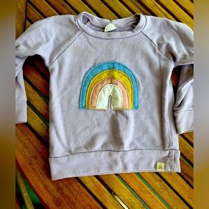 Lulu + Roo aka little rd co. , rainbow patch sweatshirt sz 2T